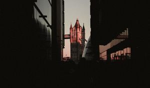 Preview wallpaper buildings, dark, architecture, city
