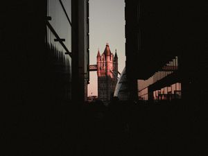 Preview wallpaper buildings, dark, architecture, city