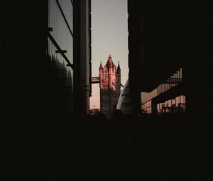 Preview wallpaper buildings, dark, architecture, city