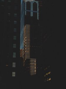 Preview wallpaper buildings, dark, skyscrapers, architecture, city