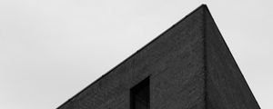 Preview wallpaper buildings, edges, bricks, bottom view, black and white