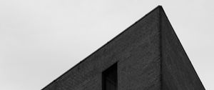 Preview wallpaper buildings, edges, bricks, bottom view, black and white