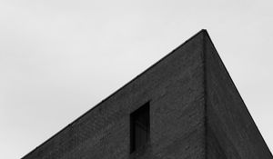 Preview wallpaper buildings, edges, bricks, bottom view, black and white