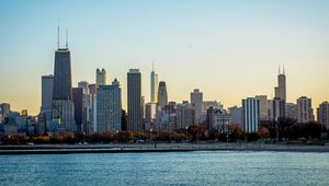 Preview wallpaper buildings, embankment, sea, city, chicago