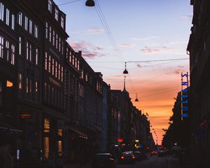 Preview wallpaper buildings, evening, city