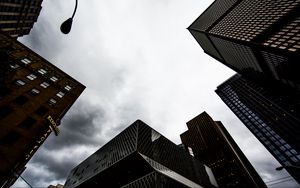 Preview wallpaper buildings, facade, bottom view