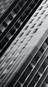 Preview wallpaper buildings, facade, bw, architecture