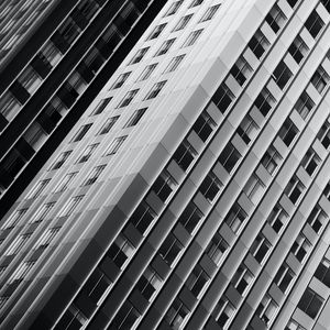 Preview wallpaper buildings, facade, bw, architecture