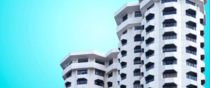 Preview wallpaper buildings, facade, windows, white, sky