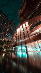 Preview wallpaper buildings, facades, architecture, lighting, fountain