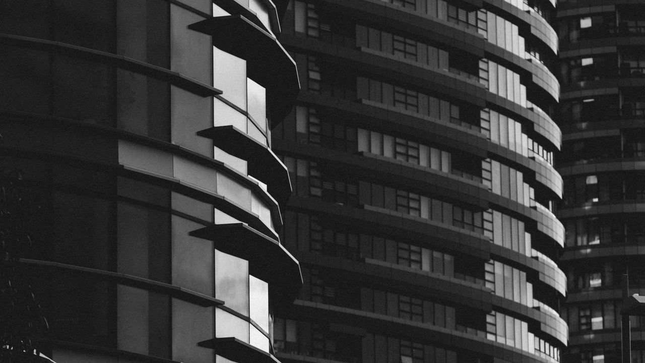 Wallpaper buildings, facades, architecture, black and white