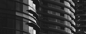 Preview wallpaper buildings, facades, architecture, black and white