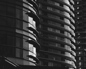 Preview wallpaper buildings, facades, architecture, black and white