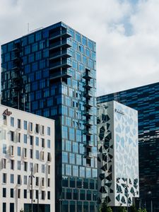 Preview wallpaper buildings, facades, architecture, windows, blue