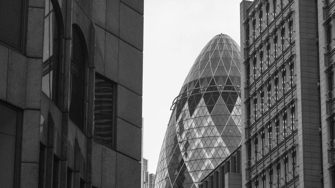 Wallpaper buildings, facades, architecture, windows, black and white