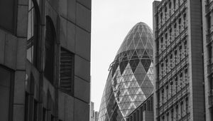 Preview wallpaper buildings, facades, architecture, windows, black and white