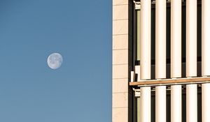 Preview wallpaper buildings, facades, edges, windows, moon
