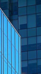 Preview wallpaper buildings, facades, glass, blue