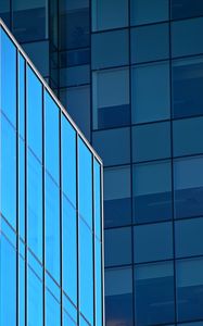 Preview wallpaper buildings, facades, glass, blue