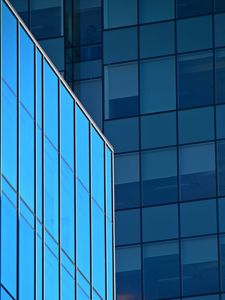 Preview wallpaper buildings, facades, glass, blue