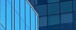 Preview wallpaper buildings, facades, glass, blue