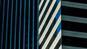 Preview wallpaper buildings, facades, glass, stripes, edges