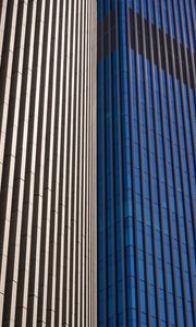 Preview wallpaper buildings, facades, gray, blue, architecture