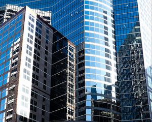 Preview wallpaper buildings, facades, mirror, architecture, reflection