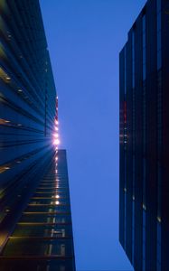 Preview wallpaper buildings, facades, sky, architecture, bottom view