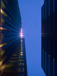 Preview wallpaper buildings, facades, sky, architecture, bottom view