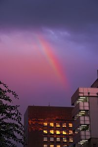 Preview wallpaper buildings, facades, windows, rainbow