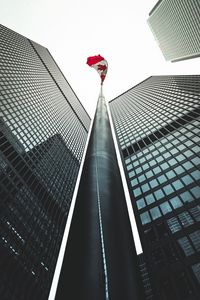 Preview wallpaper buildings, flagpole, flag, architecture, skyscrapers