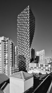 Preview wallpaper buildings, houses, architecture, city, black and white