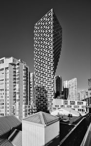 Preview wallpaper buildings, houses, architecture, city, black and white