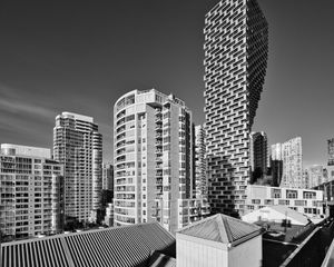 Preview wallpaper buildings, houses, architecture, city, black and white