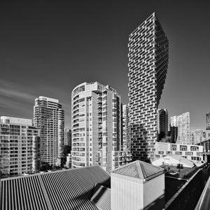 Preview wallpaper buildings, houses, architecture, city, black and white