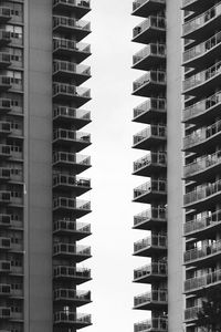 Preview wallpaper buildings, houses, balconies, facades, bw