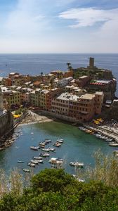 Preview wallpaper buildings, houses, bay, boats, sea