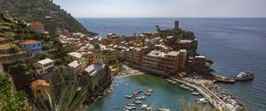 Preview wallpaper buildings, houses, bay, boats, sea