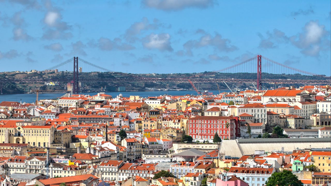 Wallpaper buildings, houses, bridge, architecture, city