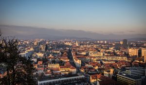 Preview wallpaper buildings, houses, city, mountains