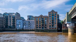 Preview wallpaper buildings, houses, river, water