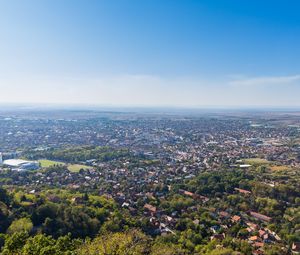 Preview wallpaper buildings, houses, roofs, trees, aerial view