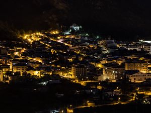 Preview wallpaper buildings, houses, streets, city, night