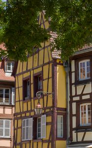 Preview wallpaper buildings, lantern, street, trees, city, architecture