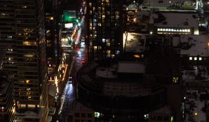 Preview wallpaper buildings, lights, city, night, darkness