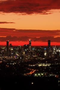 Preview wallpaper buildings, lights, evening, city, sky