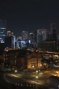 Preview wallpaper buildings, lights, lanterns, road, night, city