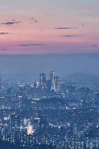 Preview wallpaper buildings, lights, night, city, view