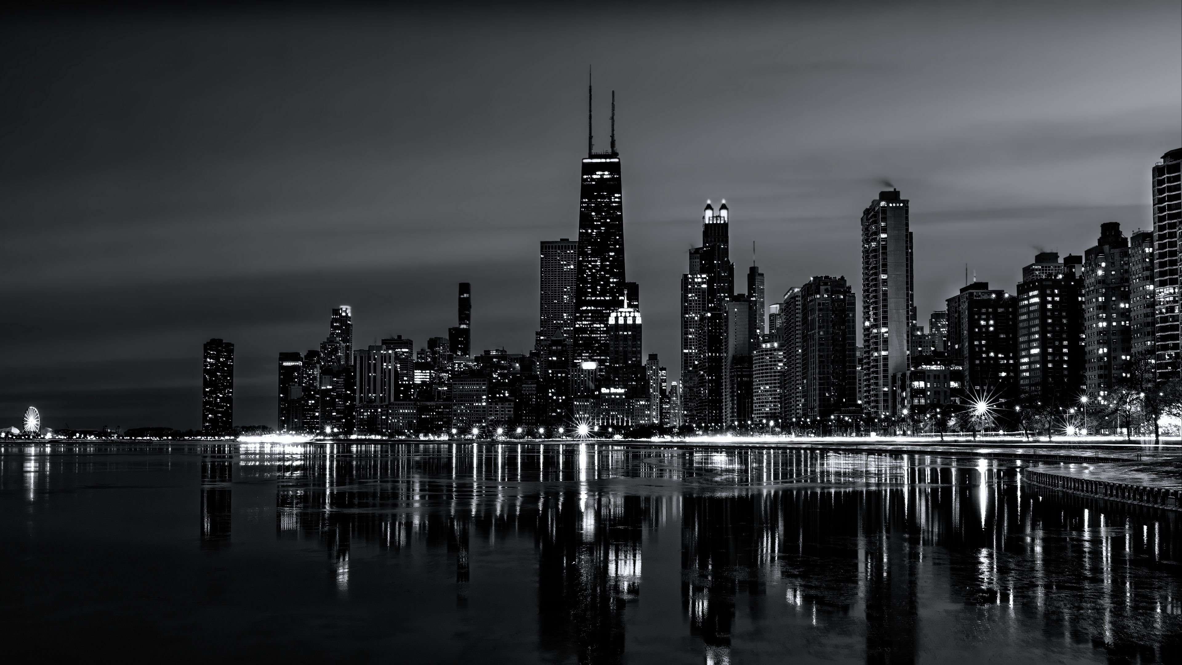 Download Wallpaper 3840x2160 Buildings Lights Reflection Sea Black download-wallpaper-3840x2160-buildings-lights-reflection-sea-black